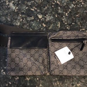Gucci denim waist bag